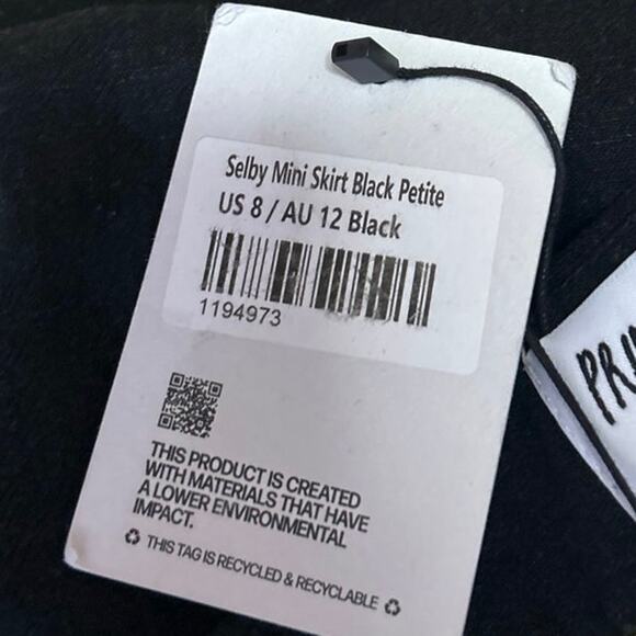 NEW Princess Polly Selby Womens Black Zip High Waisted A Line Mini Skirt Size 8 - Picture 5 of 6